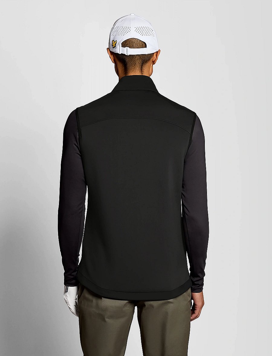 Lyle & Scott Sport - Hybrid Quilted Full Zip Golf Gilet - gilets sans manches - jet black - 3