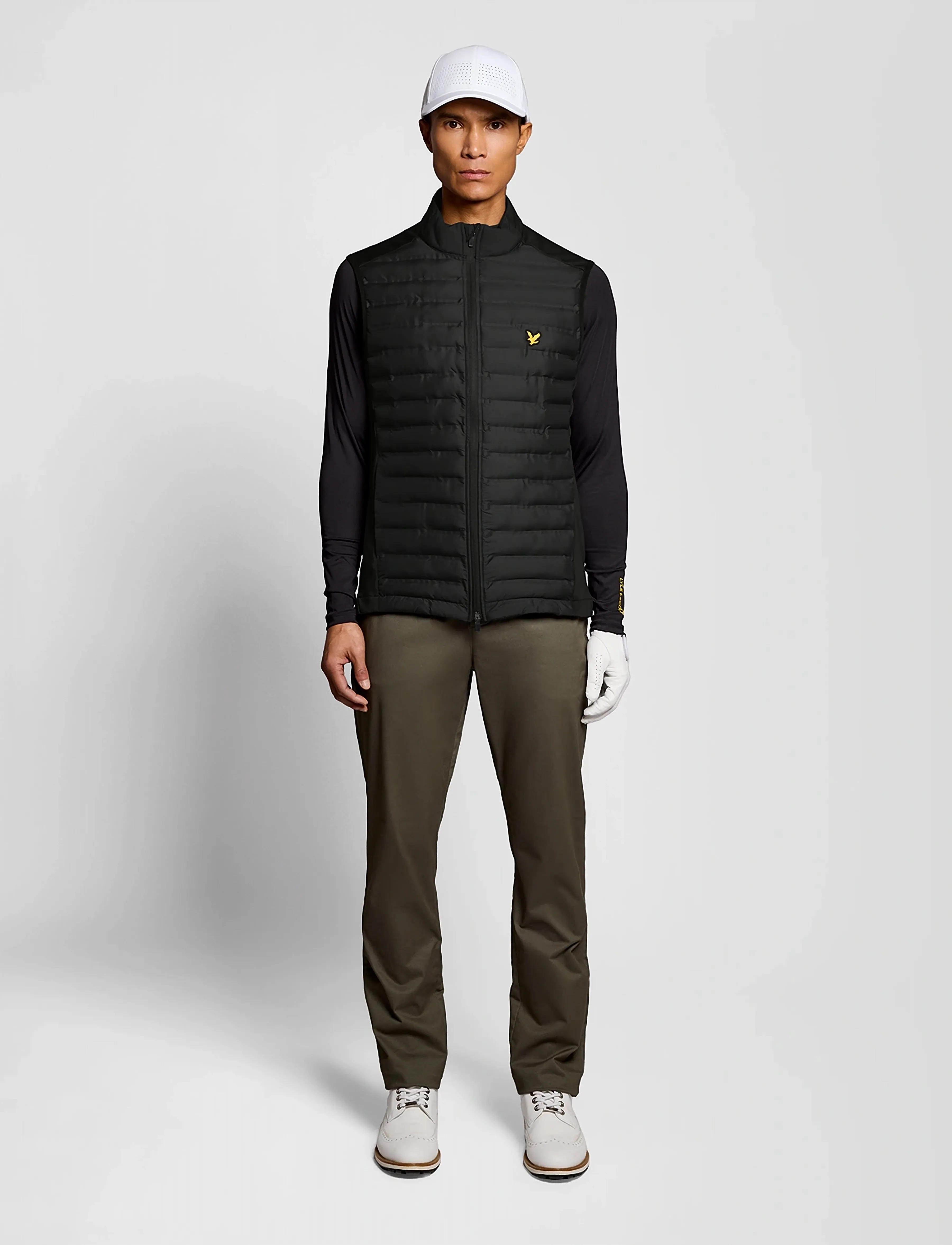 Lyle & Scott Sport - Hybrid Quilted Full Zip Golf Gilet - gilets sans manches - jet black - 4