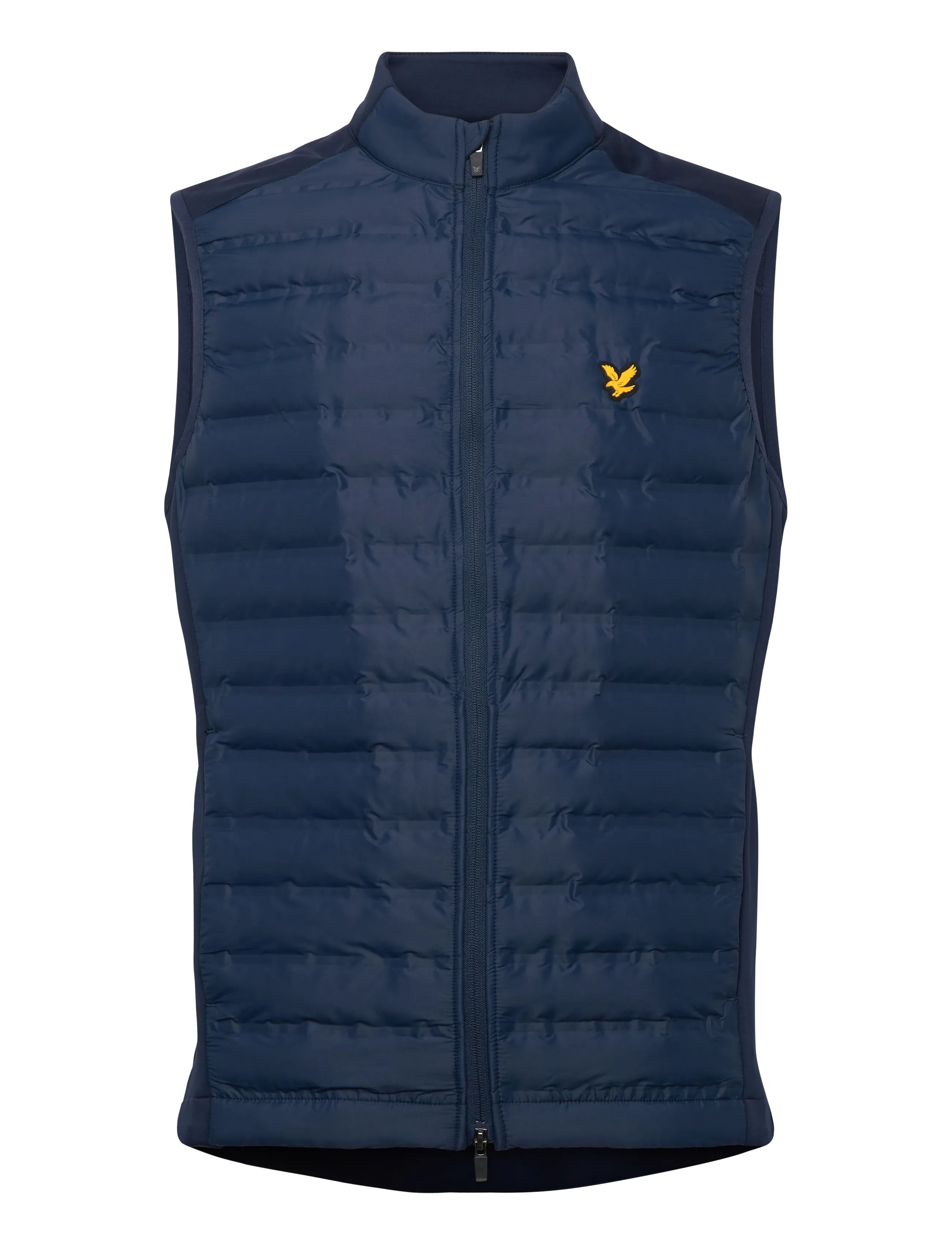 Lyle & Scott Sport Hybrid Quilted Full Zip Golf Gilet, Mænd, Hybrid Quiltet Vest, Navy, Str: XXL
