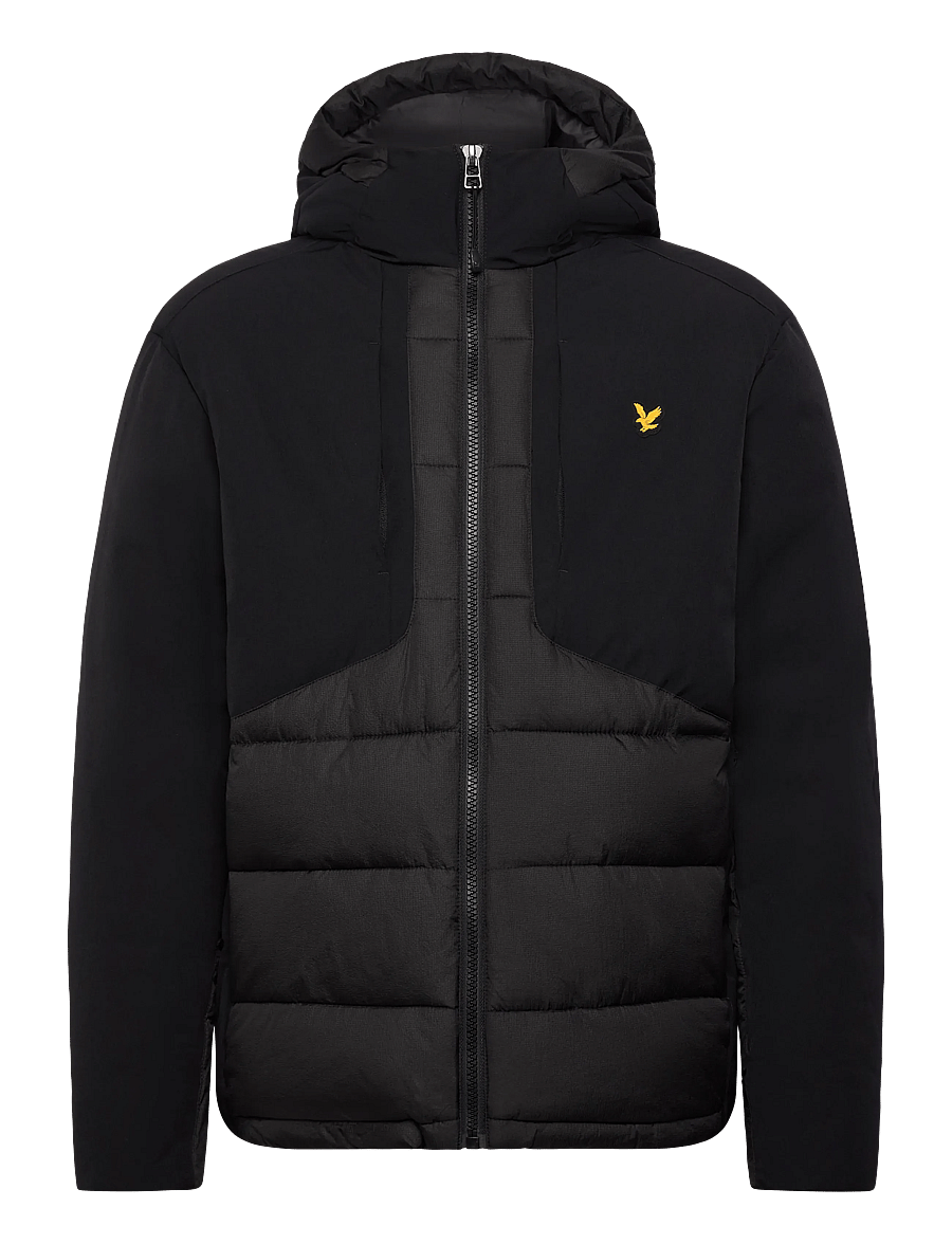 Lyle & Scott Sport - Wadded Hybrid Jacket - hybrid jackets - z865 jet black - 1