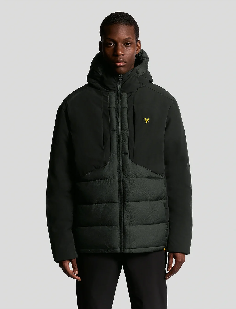 Lyle & Scott Sport - Wadded Hybrid Jacket - hybrid jackets  - z865 jet black - 0