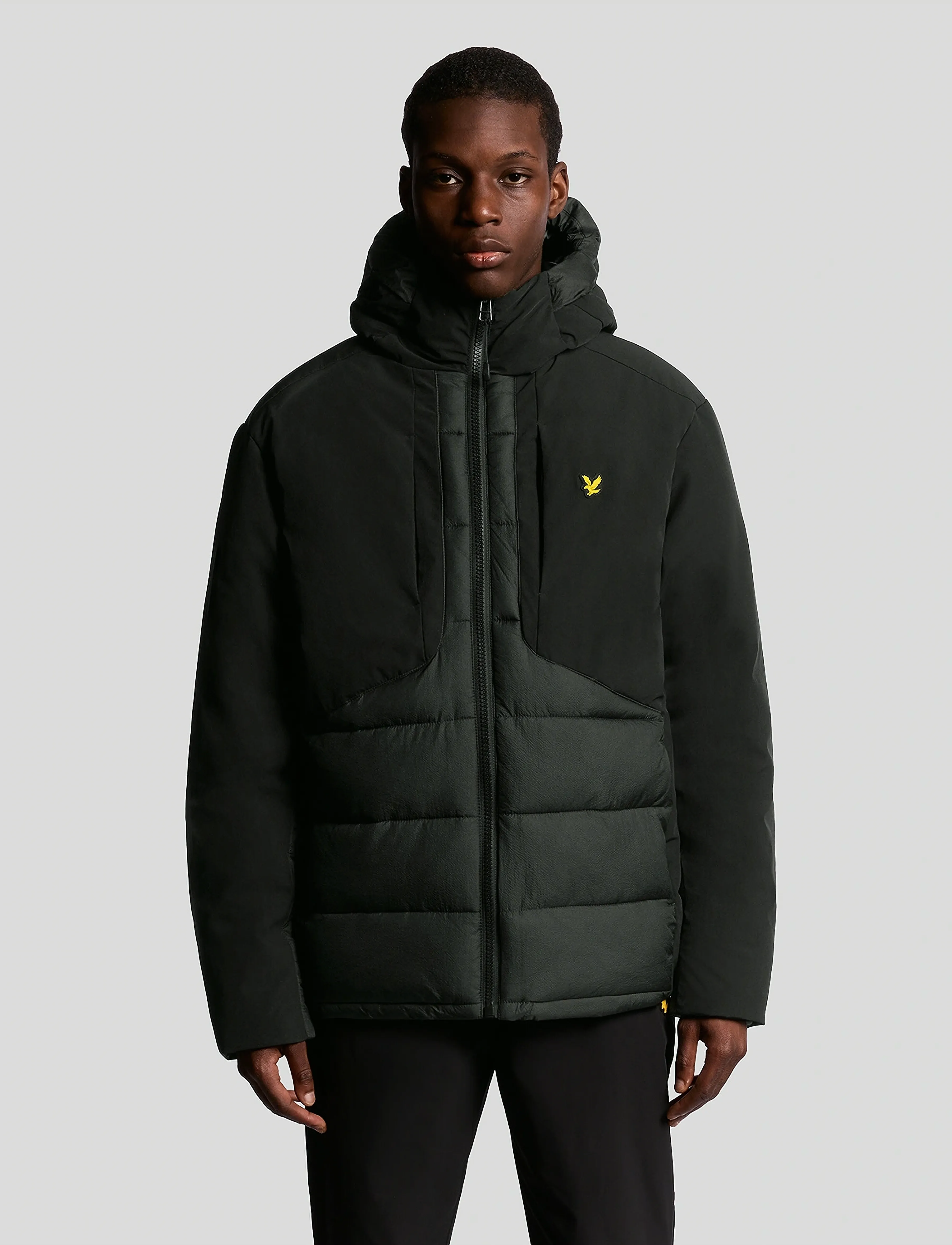 Lyle & Scott Sport Wadded Hybrid Jacket - Hybrid-Jacken - Z865 JET BLACK / black
