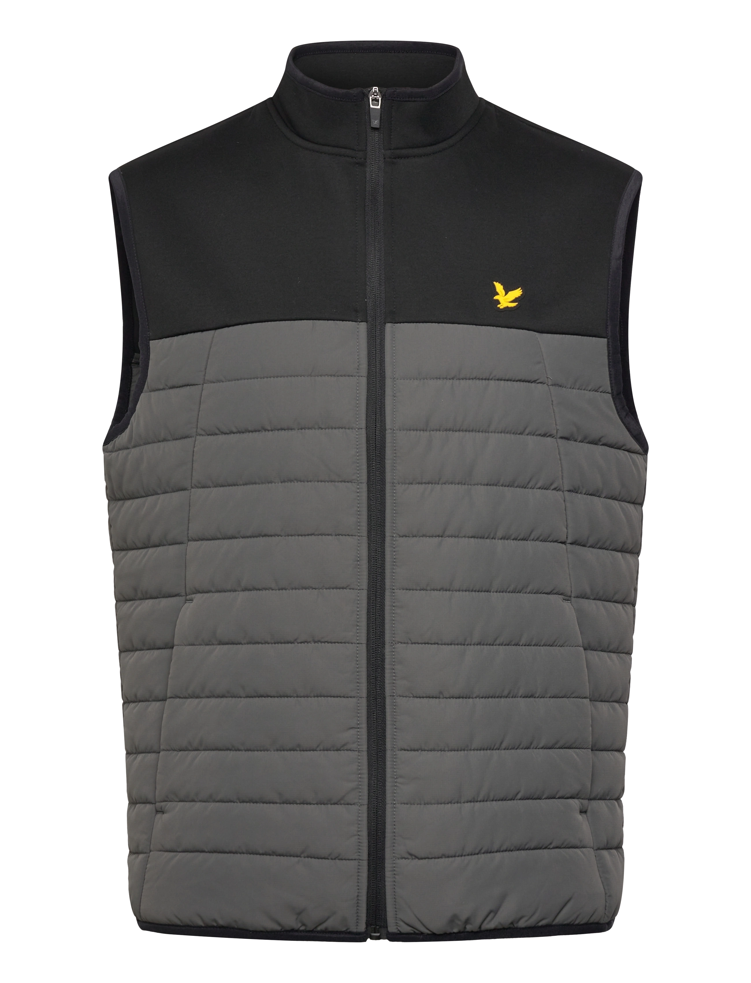Lyle & Scott Sport Sports Fleece Hybrid Gilet - Lyle & Scott Sport - X617 JET BLACK/ GRANITE / grey