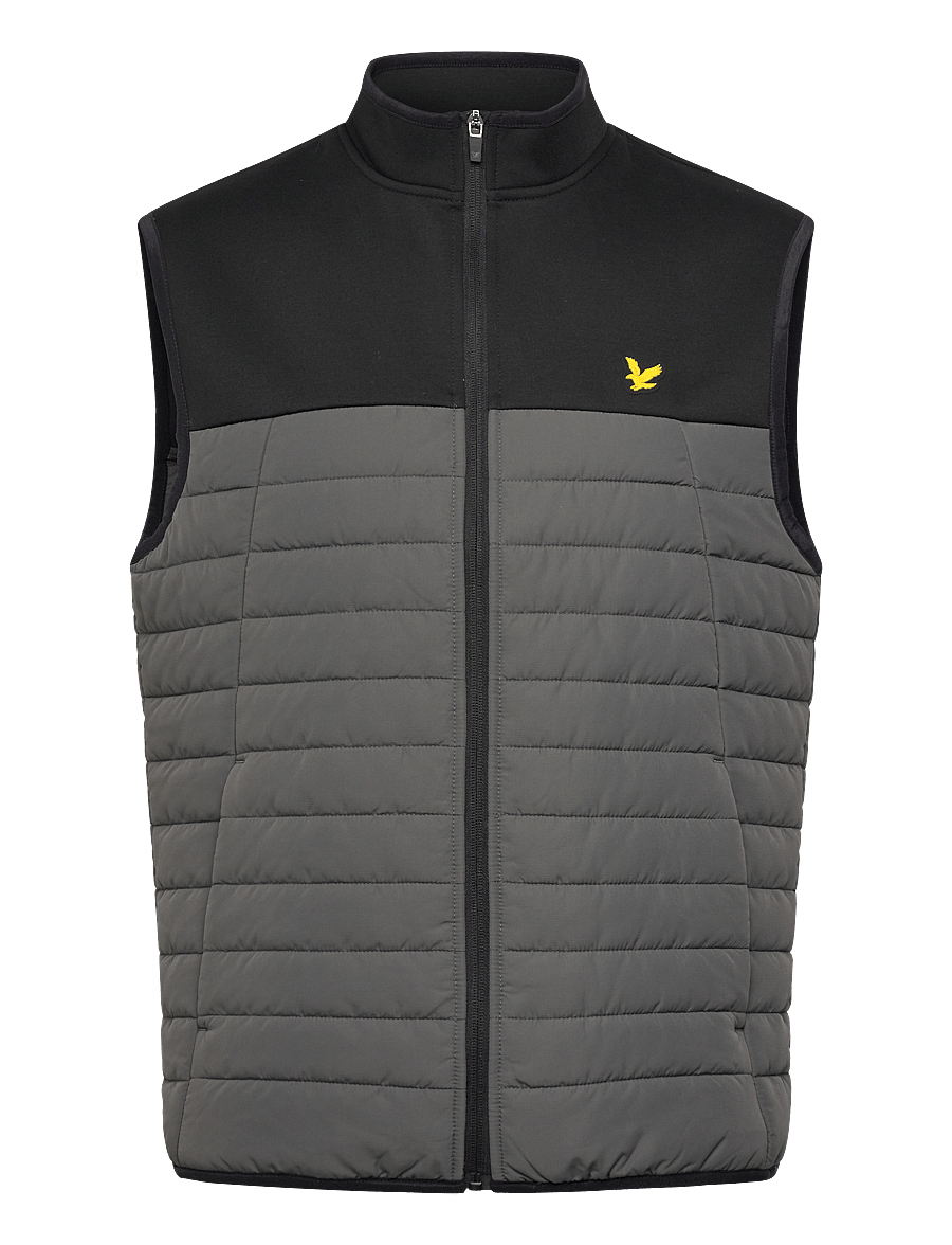 Lyle & Scott Sport - Sports Fleece Hybrid Gilet - gilets sans manches - x617 jet black/ granite - 1