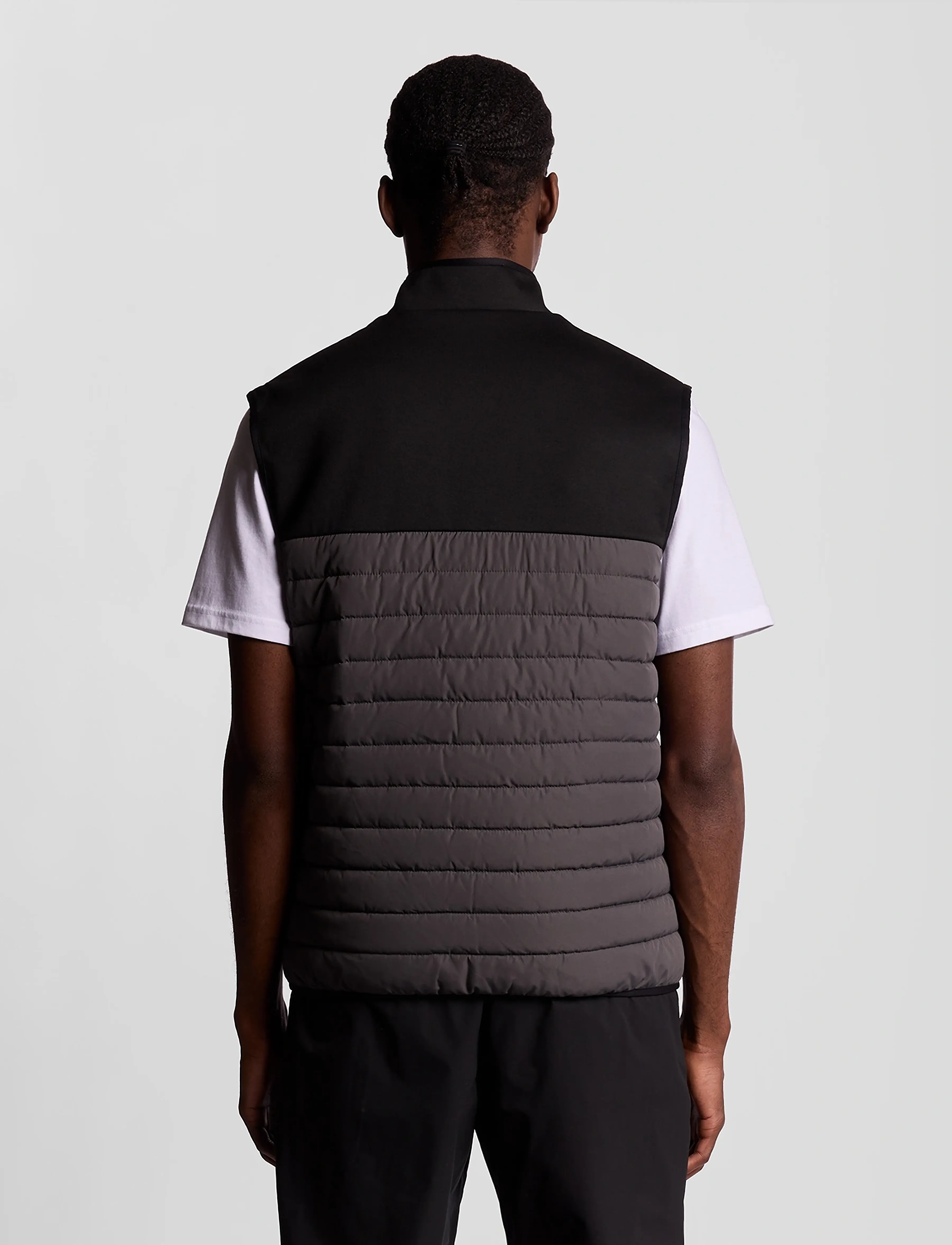 Lyle & Scott Sport - Sports Fleece Hybrid Gilet - gilets sans manches - x617 jet black/ granite - 3
