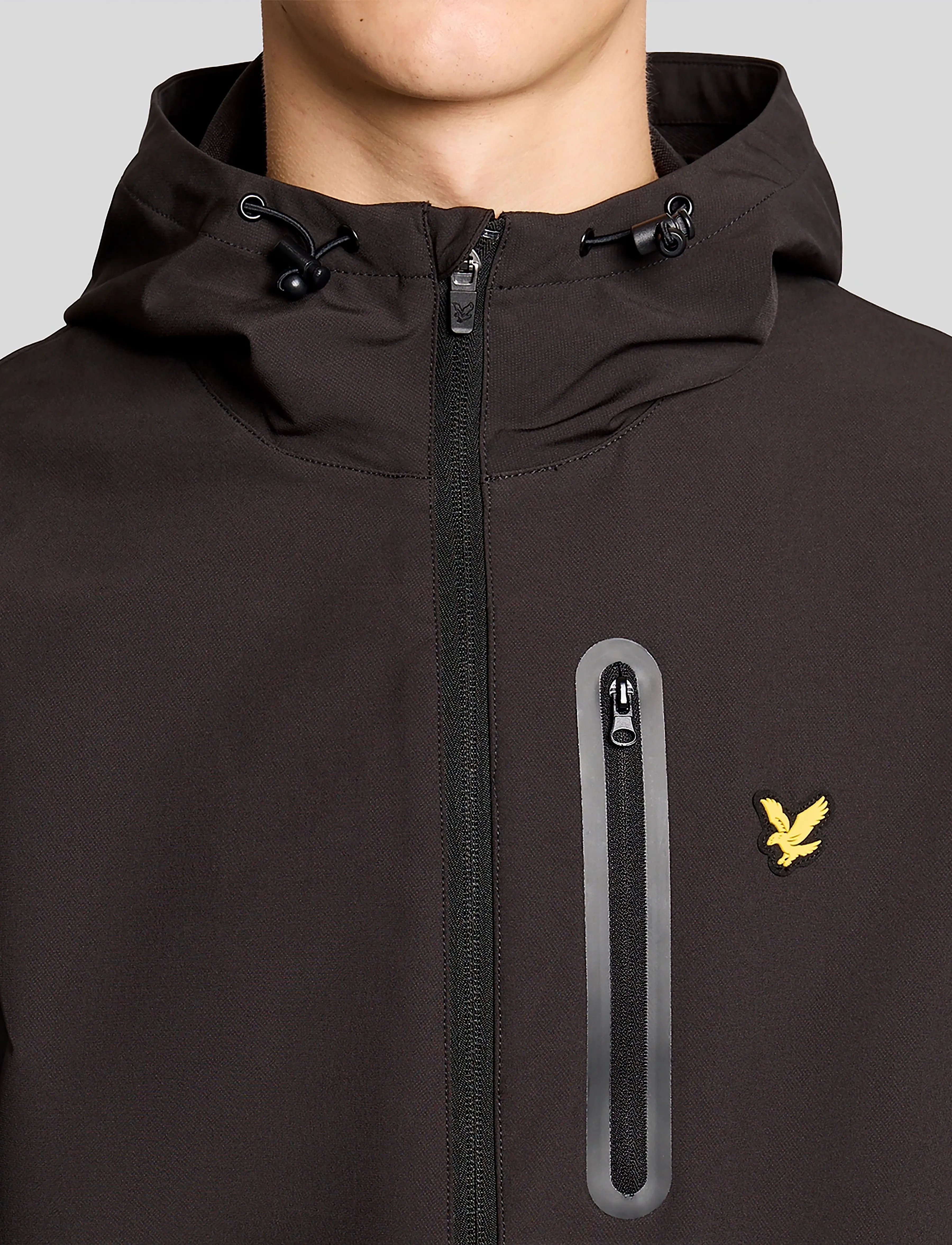 Lyle & Scott Sport - Branded Hooded Jacket - friluftsjakker - jet black - 5