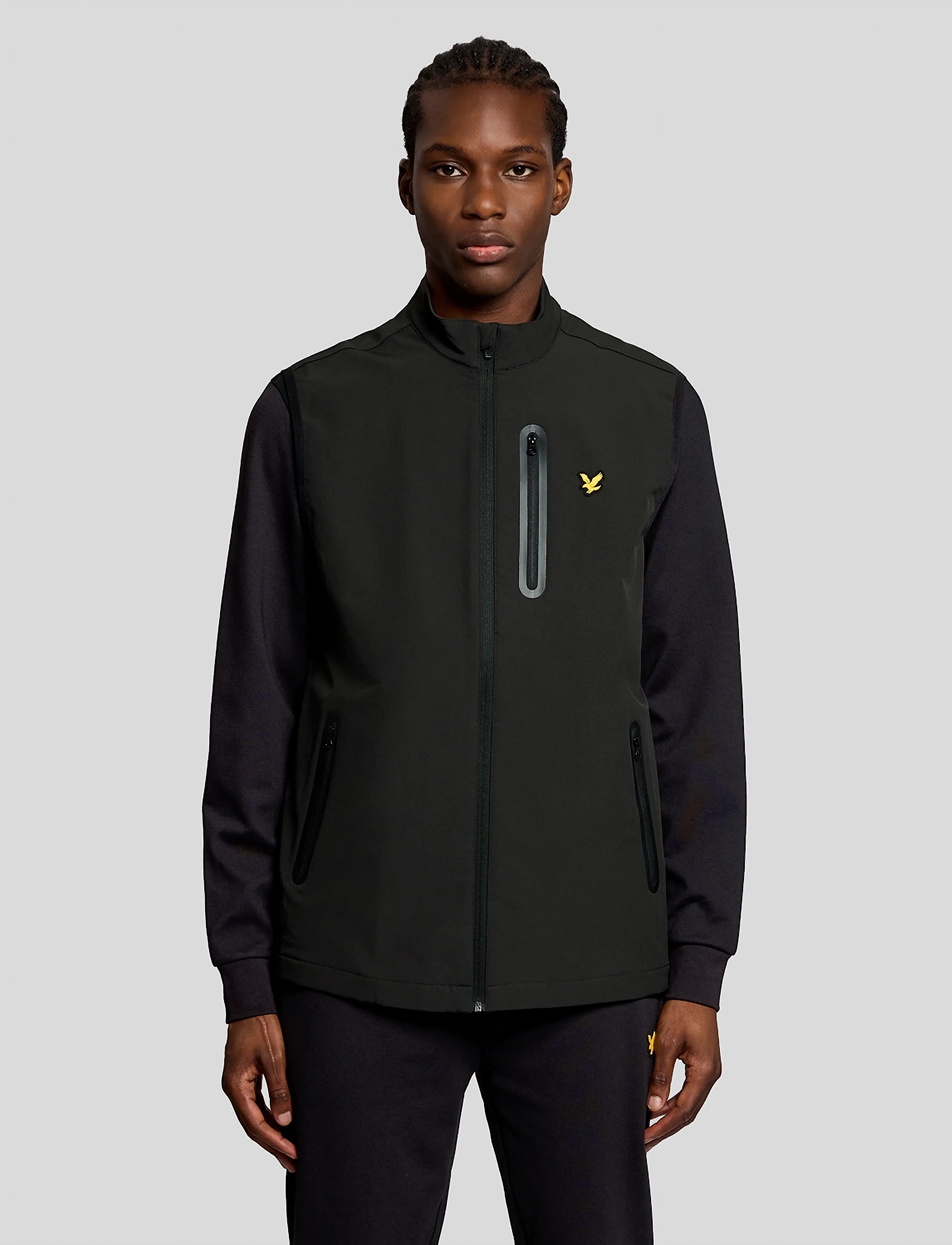 Lyle & Scott Sport Branded Gilet, XL, Oberbekleidung, Schwarz - Westen, Männerswear