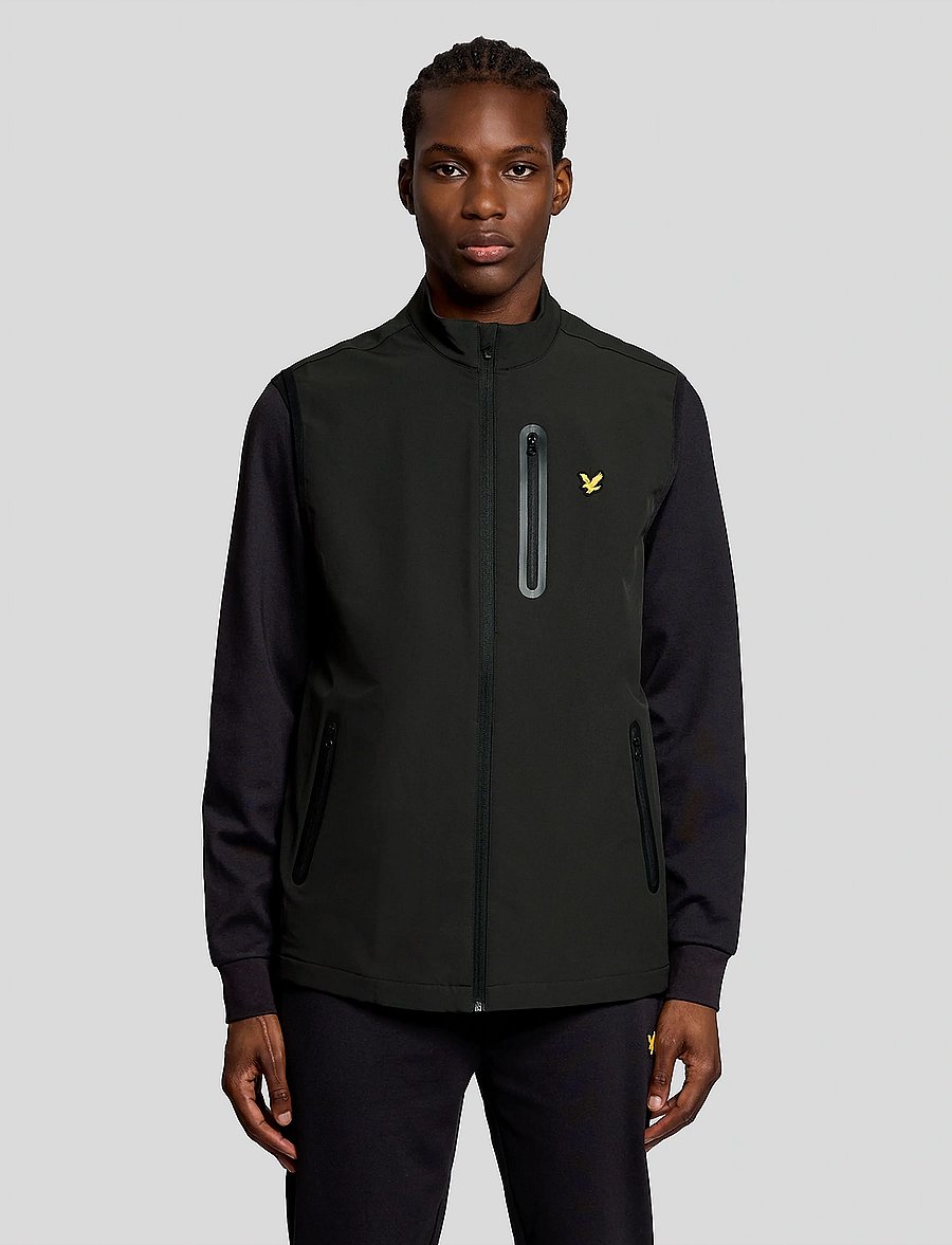 Lyle & Scott Sport - Branded Gilet - outdoor - jet black - 0