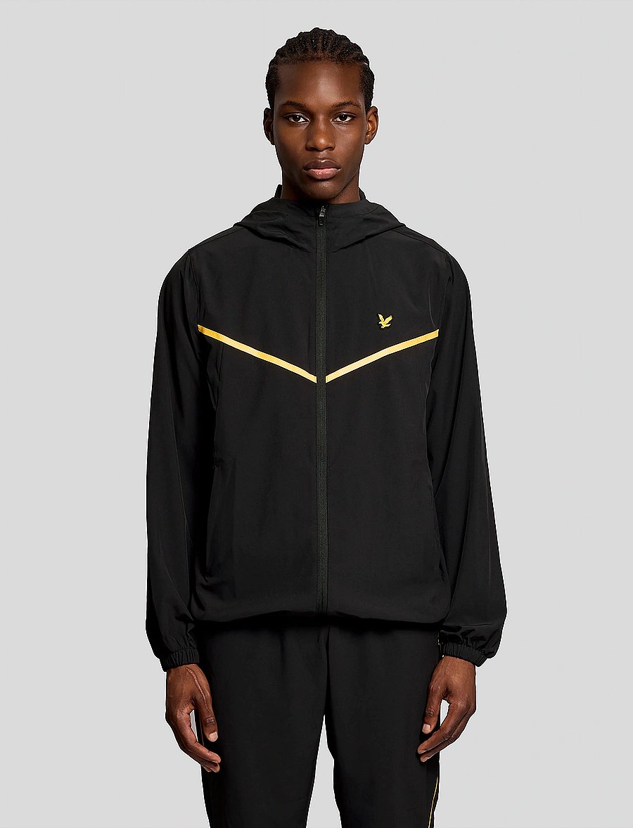 Lyle & Scott Sport - Striped Track Jacket - kurtki sportowe - jet black - 0