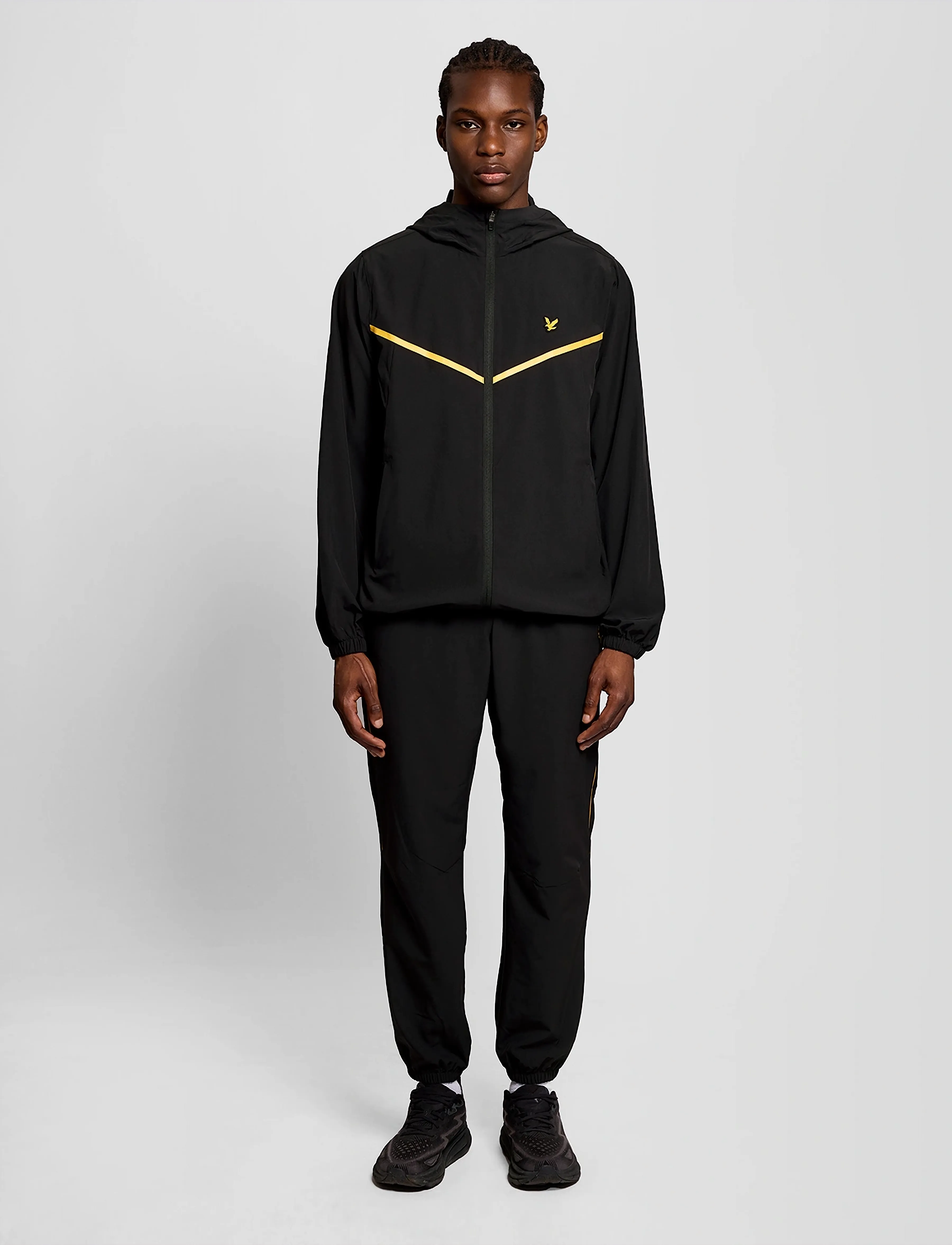 Lyle & Scott Sport - Striped Track Jacket - træningsjakker - jet black - 4
