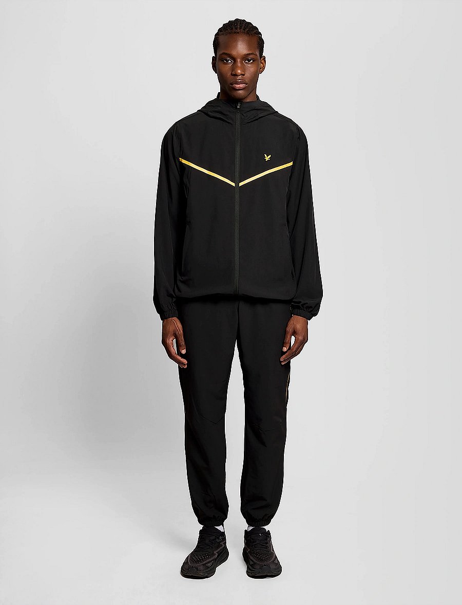 Lyle & Scott Sport - Striped Track Jacket - kurtki sportowe - jet black - 4
