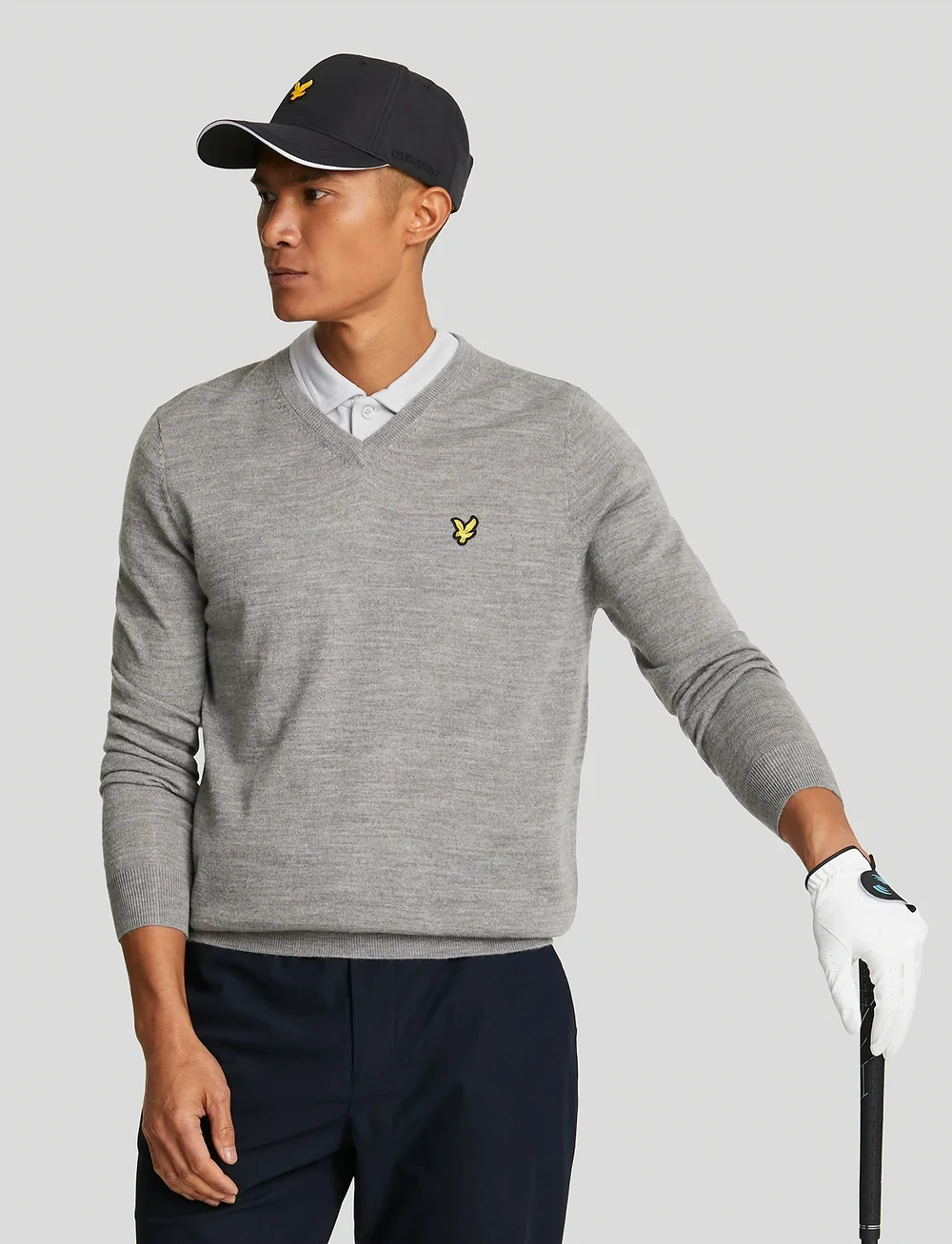 Lyle & Scott Sport - Golf V Neck Pullover - overdele - t28 mid grey marl - 0
