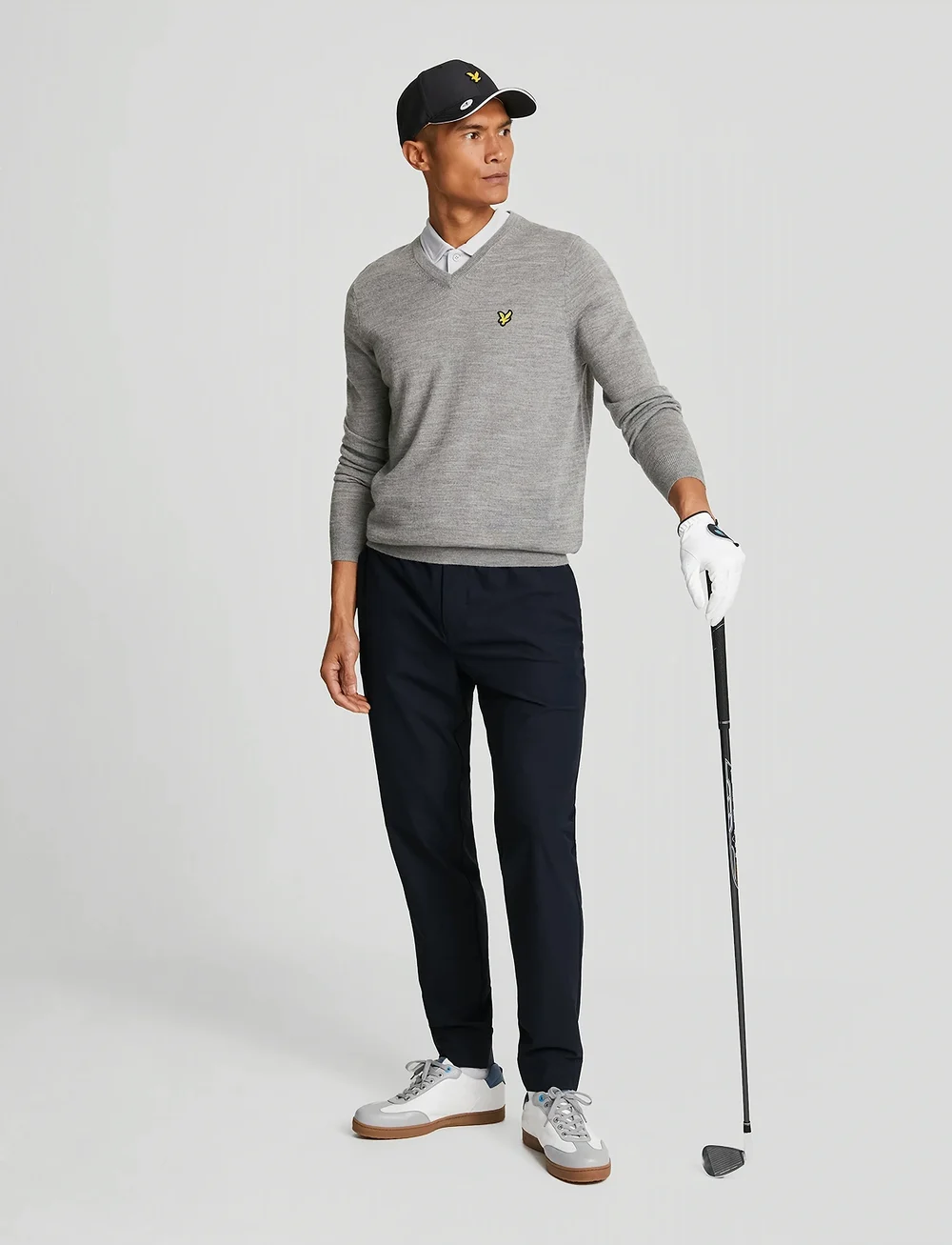 Lyle & Scott Sport - Golf V Neck Pullover - overdele - t28 mid grey marl - 4