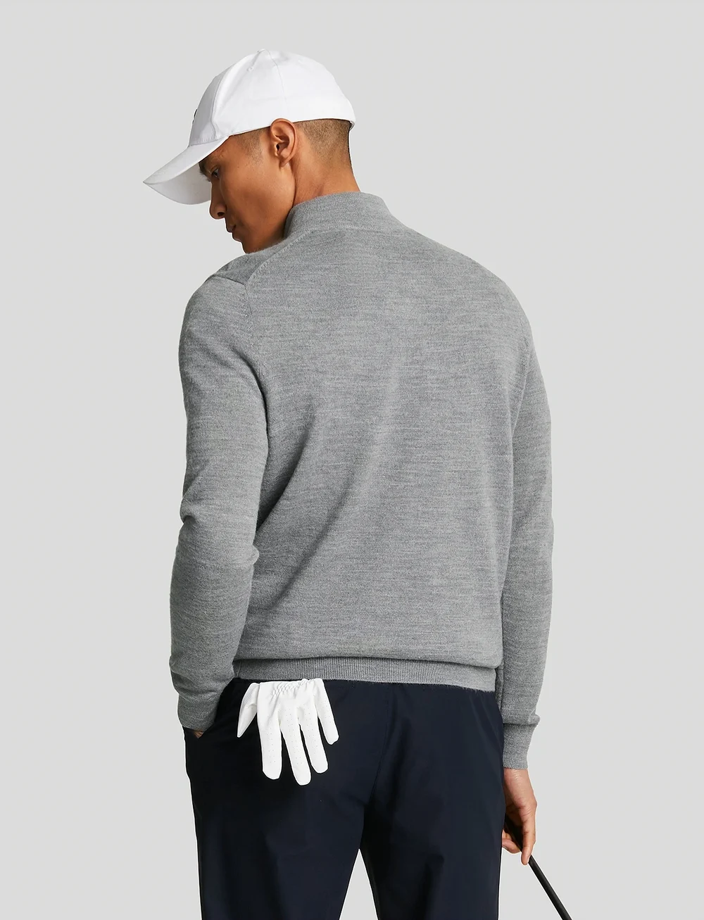 Lyle & Scott Sport - Golf Quarter Zip Merino Jumper - overdele - t28 mid grey marl - 3