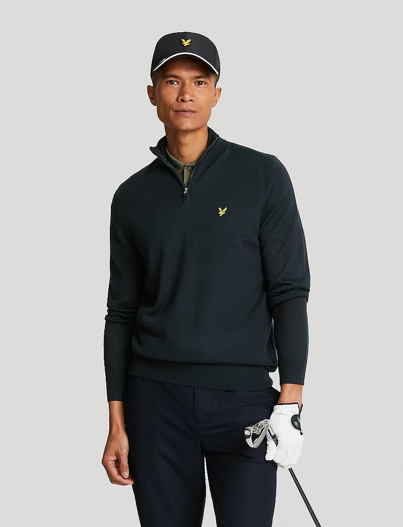 Lyle & Scott Sport - Golf Quarter Zip Merino Jumper - alussärgid - z271 dark navy - 0