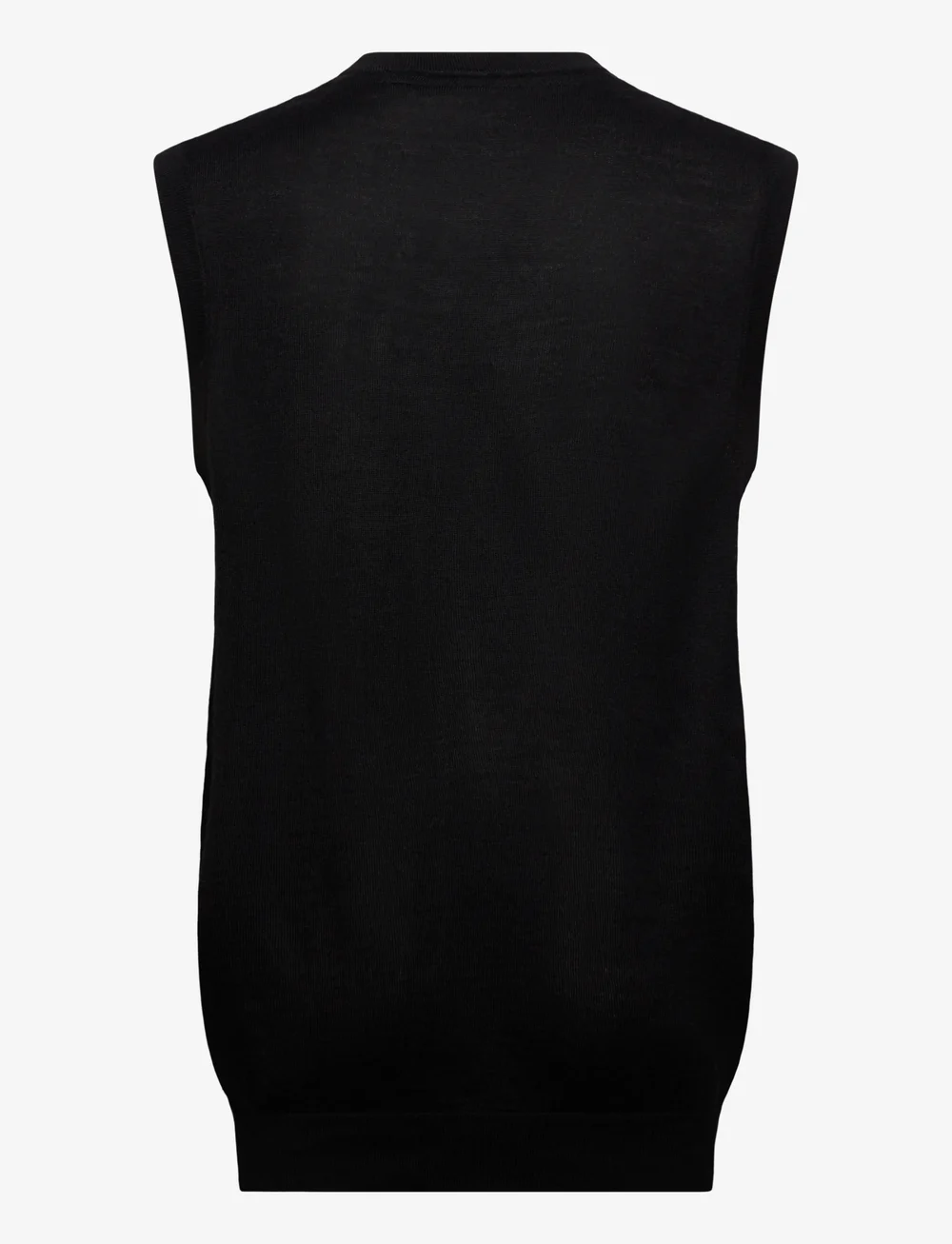 Lyle & Scott Sport - Merino Blend Knitted V-Neck Vest - tops - z865 jet black - 2