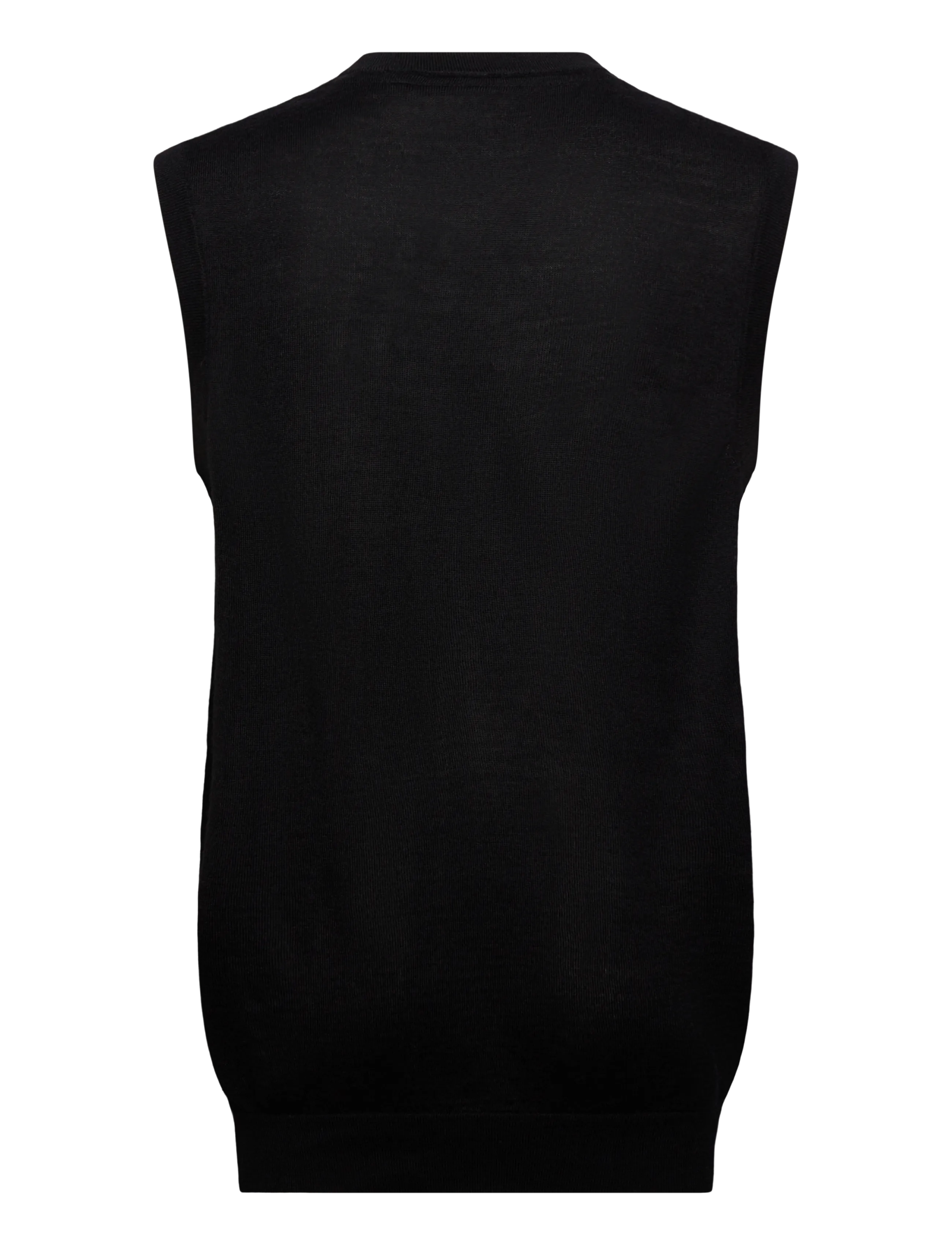 Lyle & Scott Sport - Merino Blend Knitted V-Neck Vest - hauts - z865 jet black - 2