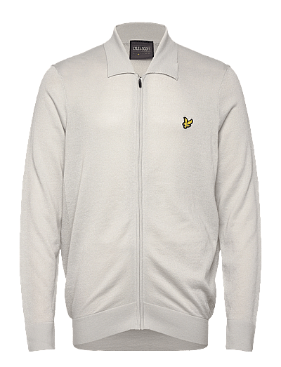 Lyle & Scott Sport Lightweight Knitted Collared Cardigan - Oberteile - Z04 PEBBLE / grey