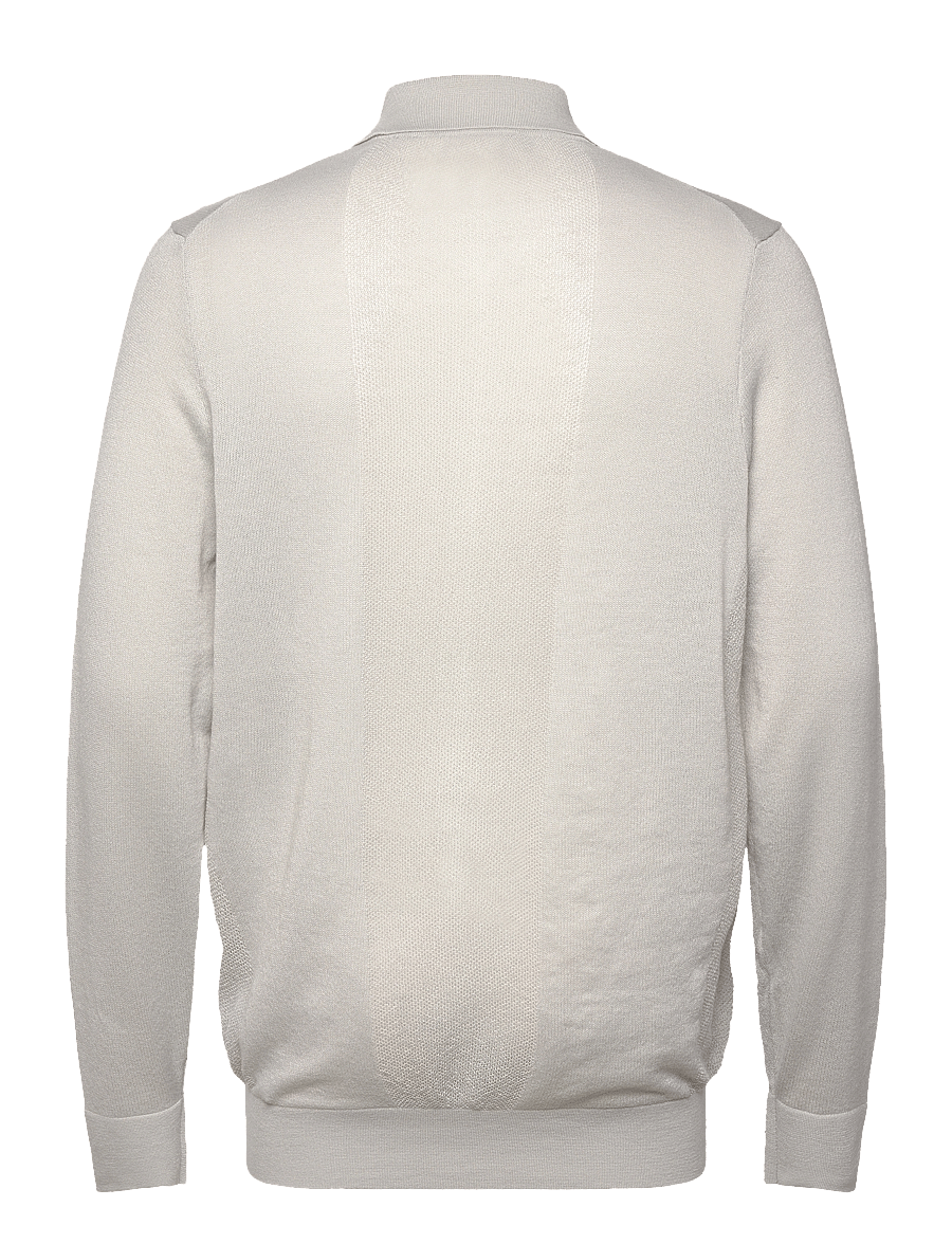 Lyle & Scott Sport - Lightweight Knitted Collared Cardigan - augšējais apģērbs - z04 pebble - 2