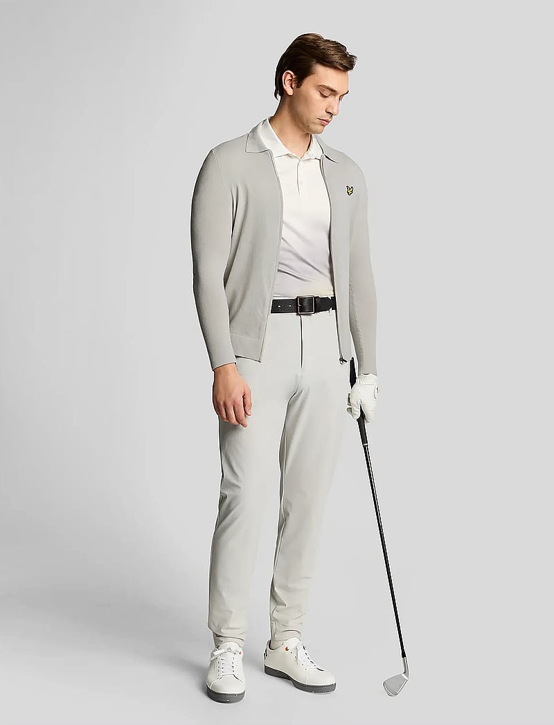 Lyle & Scott Sport - Lightweight Knitted Collared Cardigan - overdele - z04 pebble - 4