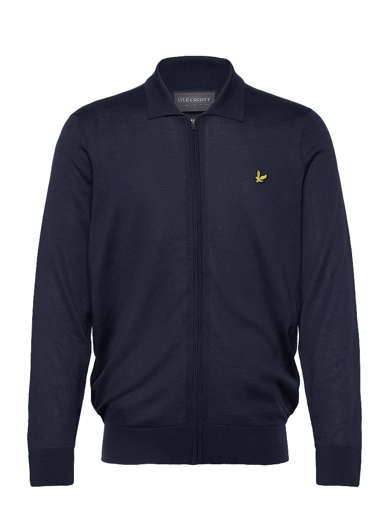 Lyle & Scott Sport - Lightweight Knitted Collared Cardigan - viršutinės dalies drabužiai - z271 dark navy - 1
