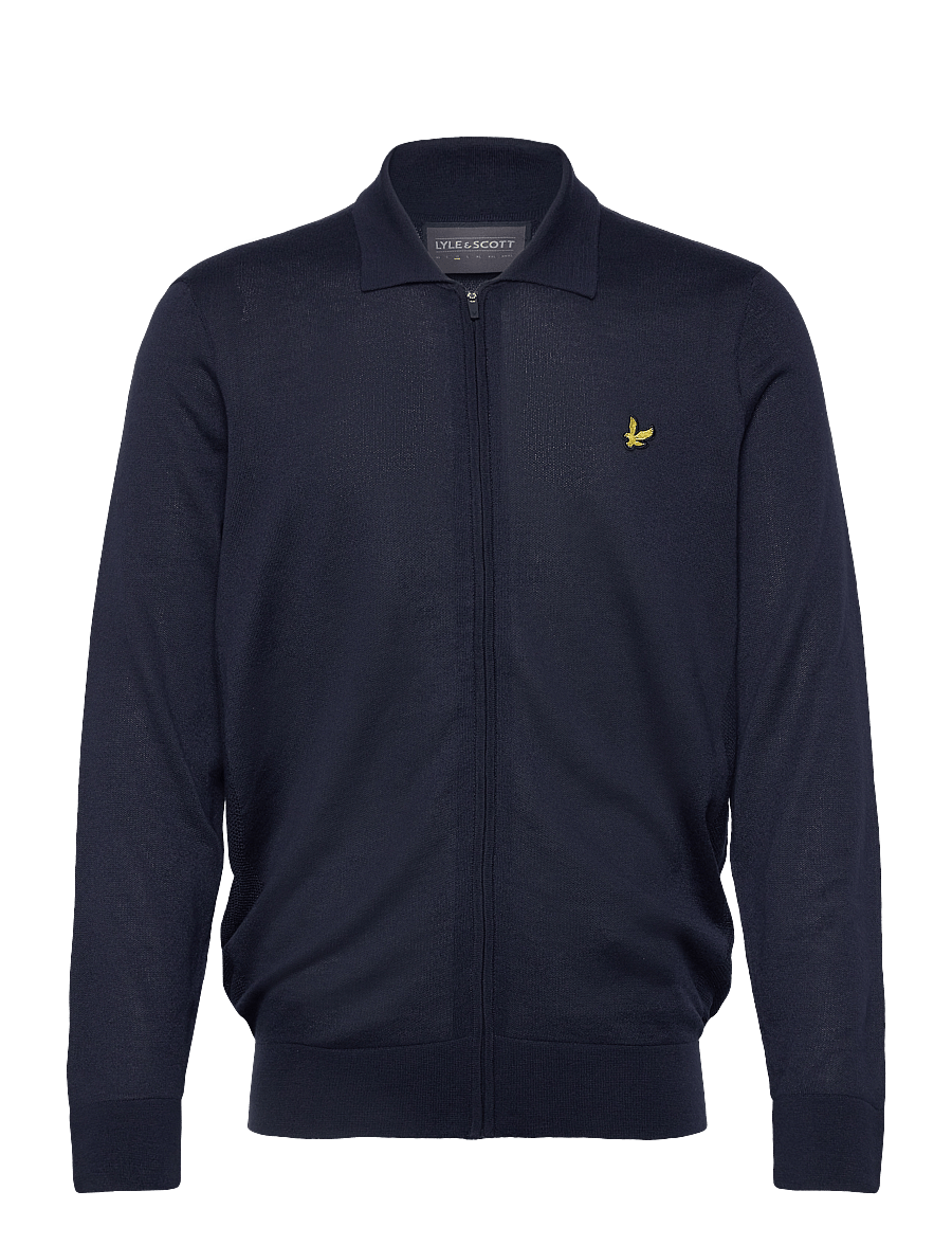 Lyle & Scott Sport - Lightweight Knitted Collared Cardigan - overdele - z271 dark navy - 1