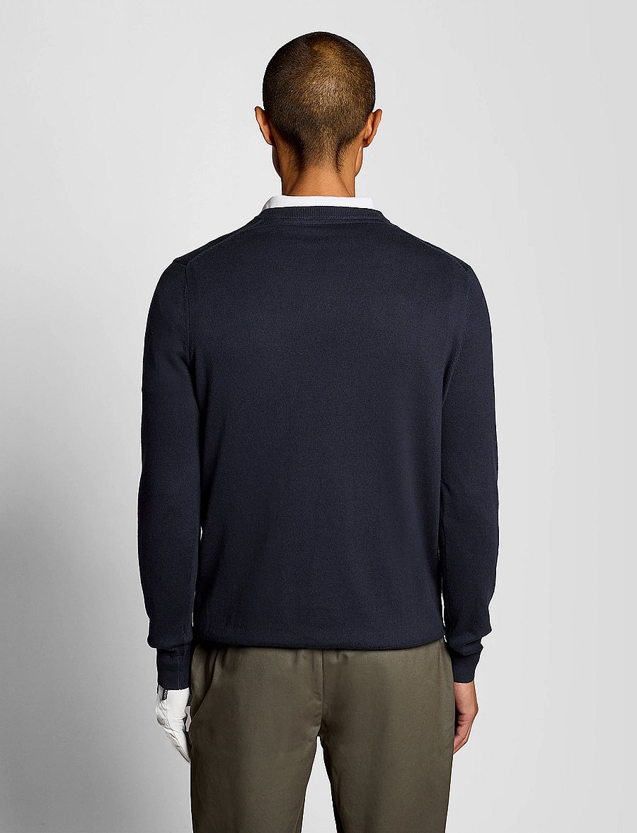 Lyle & Scott Sport - Golf V Neck Pullover - bluzy i swetry - dark navy - 3