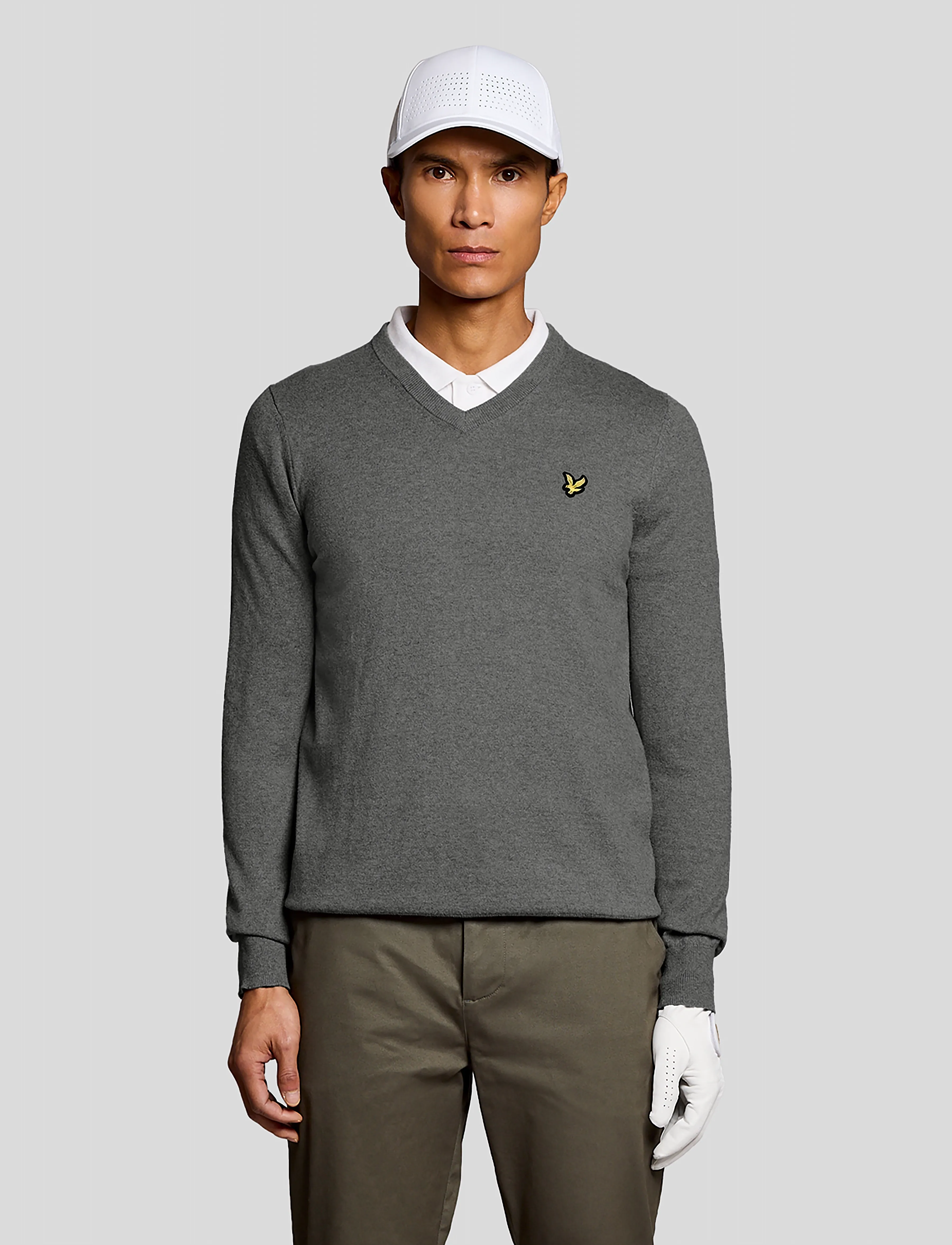 Lyle & Scott Sport Golf V Neck Pullover - Sweatshirts - MID GREY MARL / grey