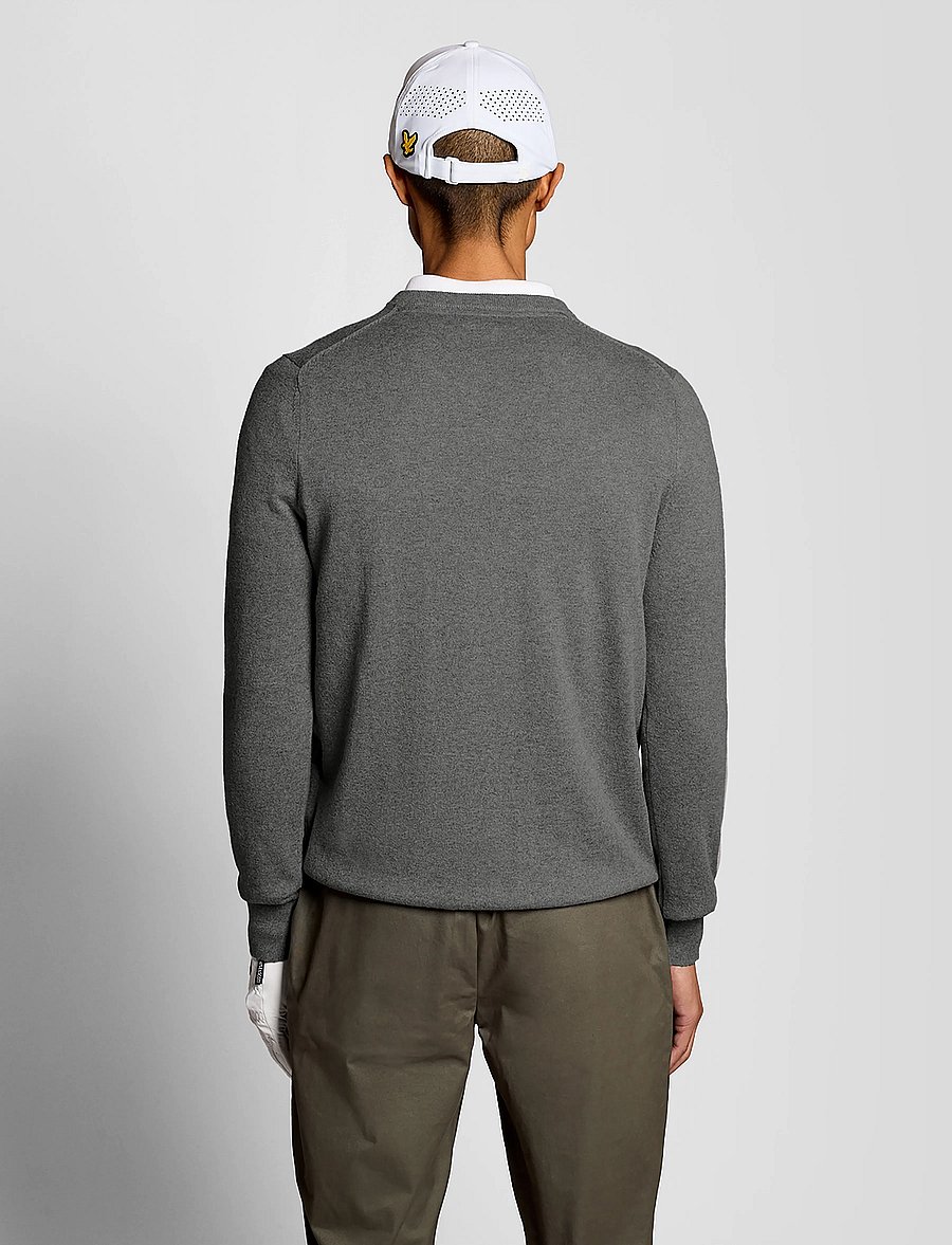 Lyle & Scott Sport - Golf V Neck Pullover - overdele - mid grey marl - 3