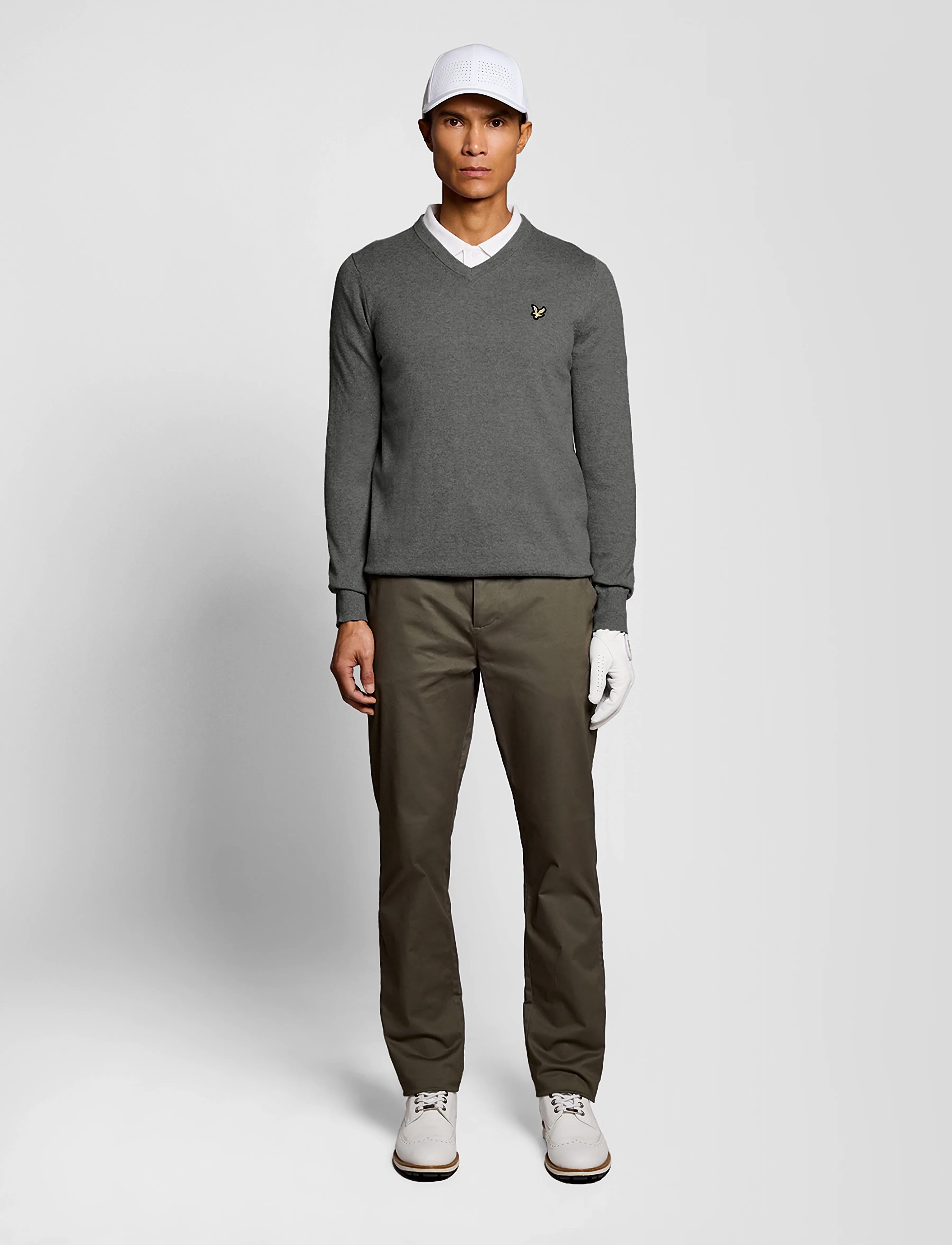 Lyle & Scott Sport - Golf V Neck Pullover - sügisene kokkuhoid - mid grey marl - 4