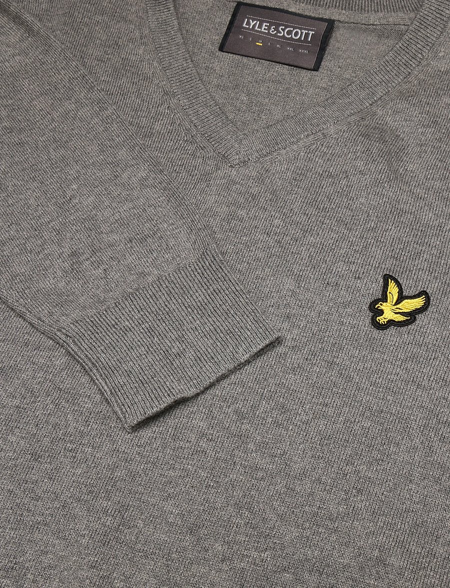 Lyle & Scott Sport - Golf V Neck Pullover - overdele - mid grey marl - 2