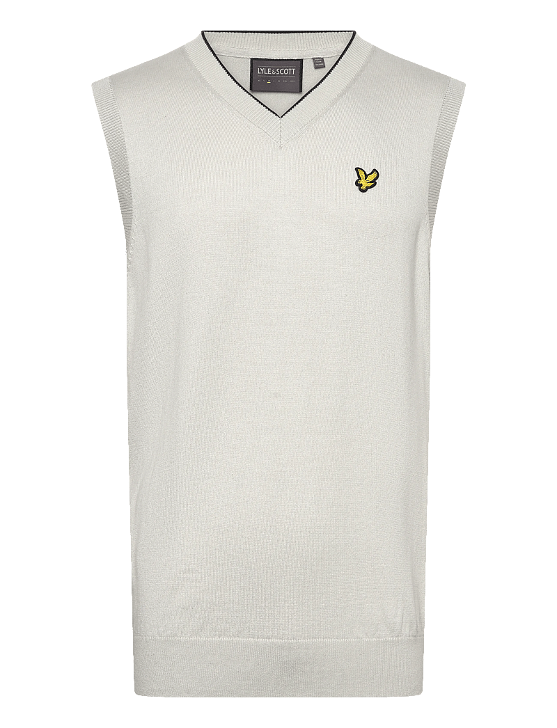Lyle & Scott Sport - Golf V Neck Light Weight Vest - gestrickte westen - w351 cloud - 0