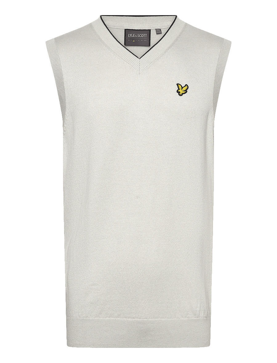 Lyle & Scott Sport - Golf V Neck Light Weight Vest - gestrickte westen - w351 cloud - 0