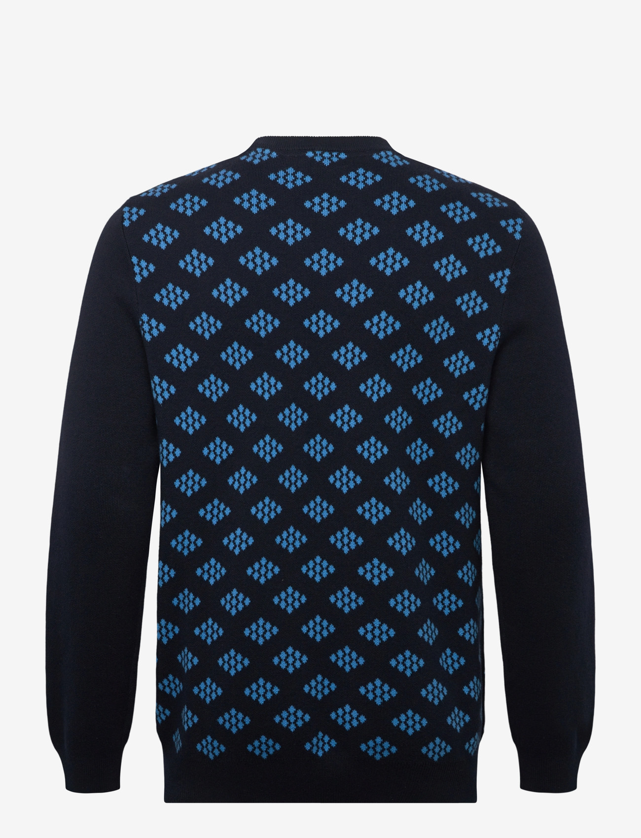 Lyle & Scott Sport - Golf Crew Neck Cotton Argyle Jumper - tops - z271 dark navy - 1