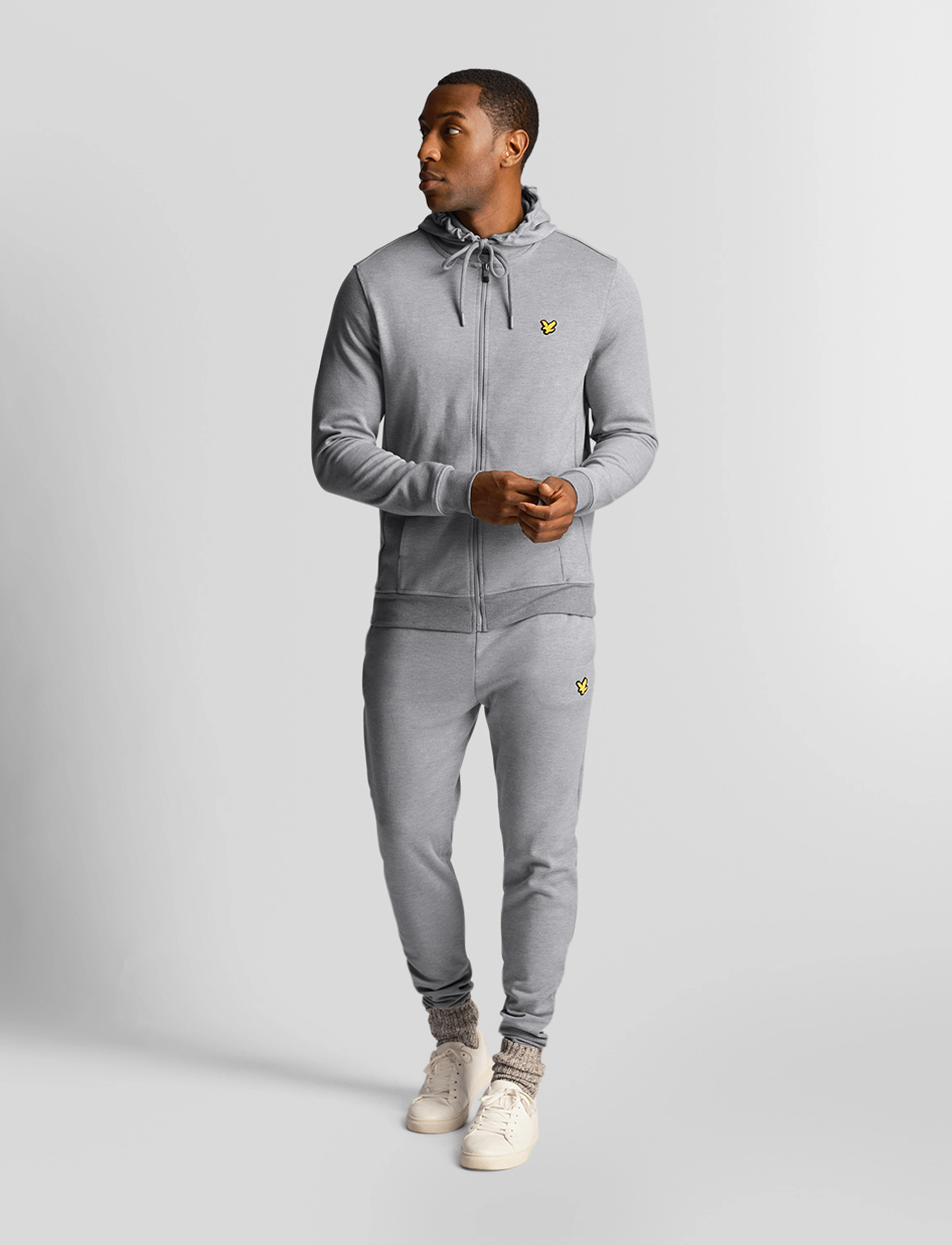 Lyle & Scott Sport - Full Zip Fly Fleece Hoodie - mid grey marl - 3