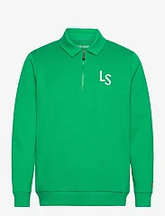 Lyle & Scott Sport - LS Logo Quarter Zip Sweatshirt - džemperiai - x184 fairway green - 0