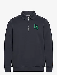 Lyle & Scott Sport - LS Logo Quarter Zip Sweatshirt - džemperiai - z271 dark navy - 0