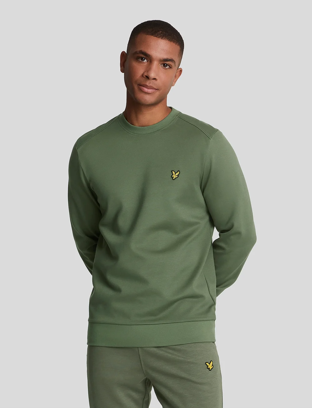 Lyle & Scott Sport - Crew Neck Fly Fleece - sweatshirts - x65 cactus green - 0