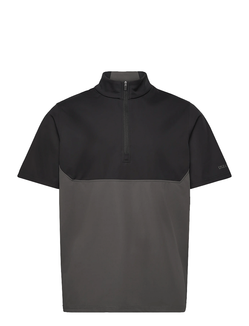 Lyle & Scott Sport - Golf Windjammer Shirt - oberteile & t-shirts - x617 jet black/ granite - 0