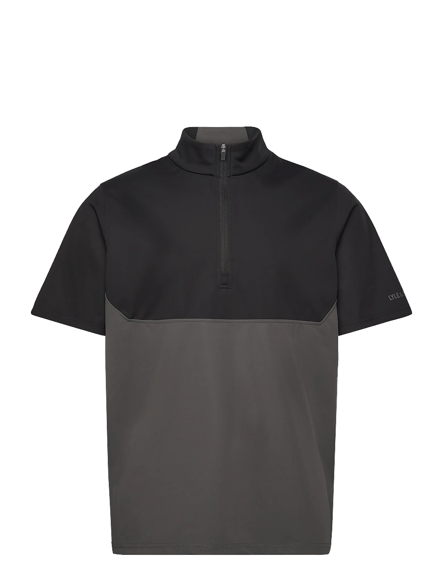 Lyle & Scott Sport - Golf Windjammer Shirt - oberteile & t-shirts - x617 jet black/ granite - 0