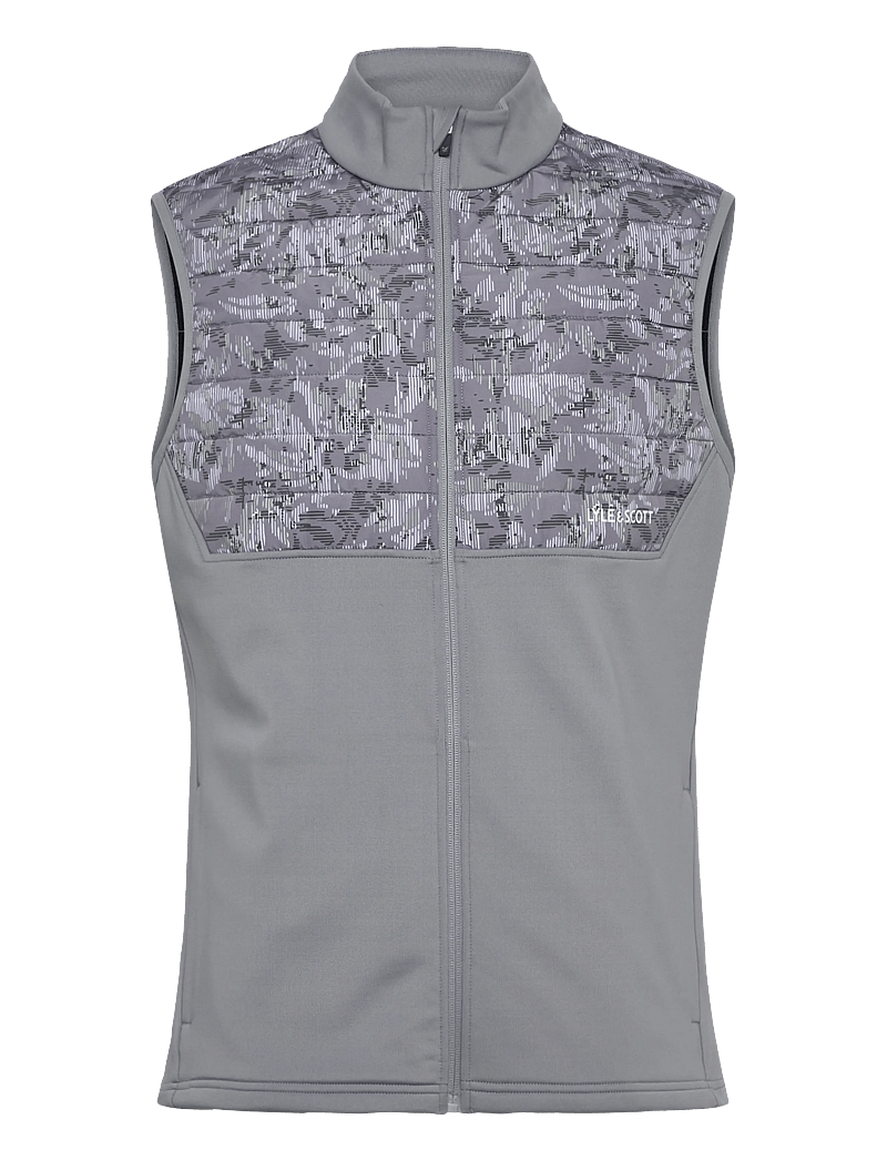Lyle & Scott Sport - Golf Printed Windjammer Full Zip Vest - veste - x917 true iron - 0