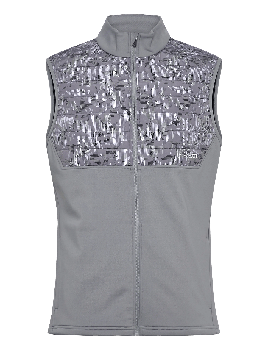 Lyle & Scott Sport - Golf Printed Windjammer Full Zip Vest - outdoor - x917 true iron - 1