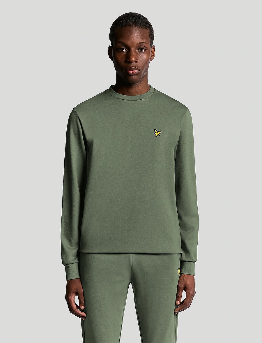Lyle & Scott Sport - Crew Neck Fly Fleece - sweatshirts - x65 cactus green - 0
