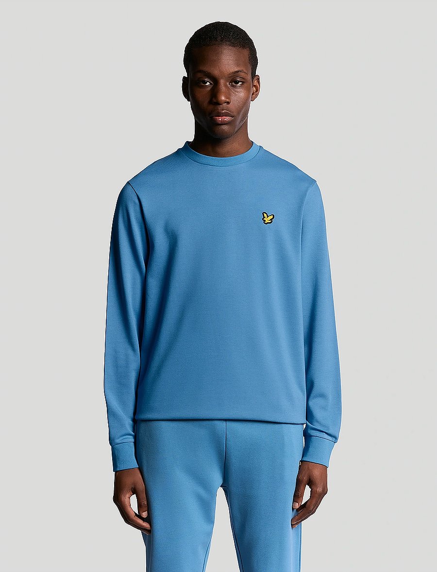 Lyle & Scott Sport - Crew Neck Fly Fleece - dressipluusid - x857 parisian blue - 0