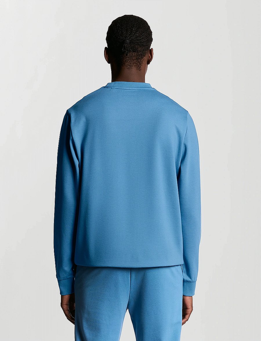 Lyle & Scott Sport - Crew Neck Fly Fleece - dressipluusid - x857 parisian blue - 3
