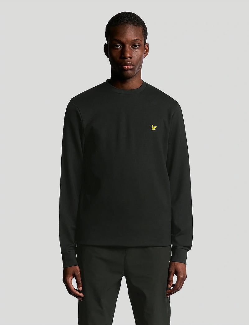 Lyle & Scott Sport - Crew Neck Fly Fleece - sweatshirts - z865 jet black - 0