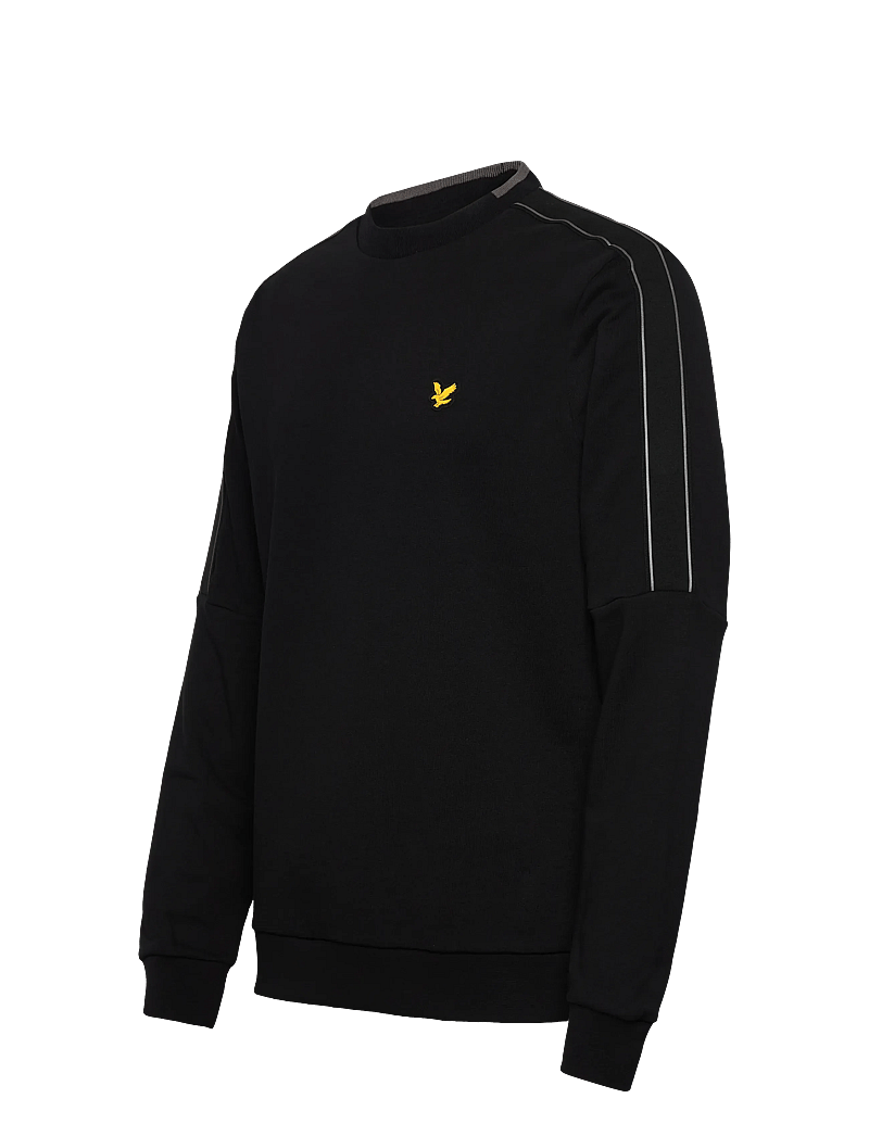 Lyle & Scott Sport - Tape Crew Neck - Överdelar - z865 jet black - 2