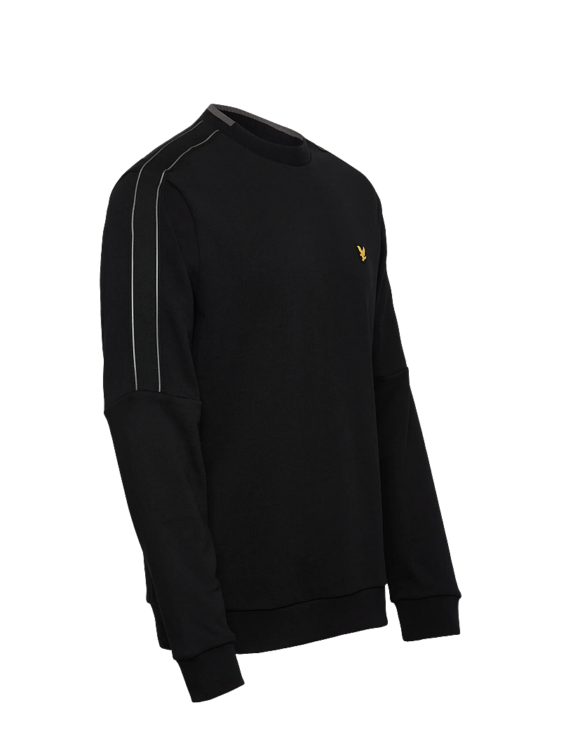 Lyle & Scott Sport - Tape Crew Neck - Överdelar - z865 jet black - 3