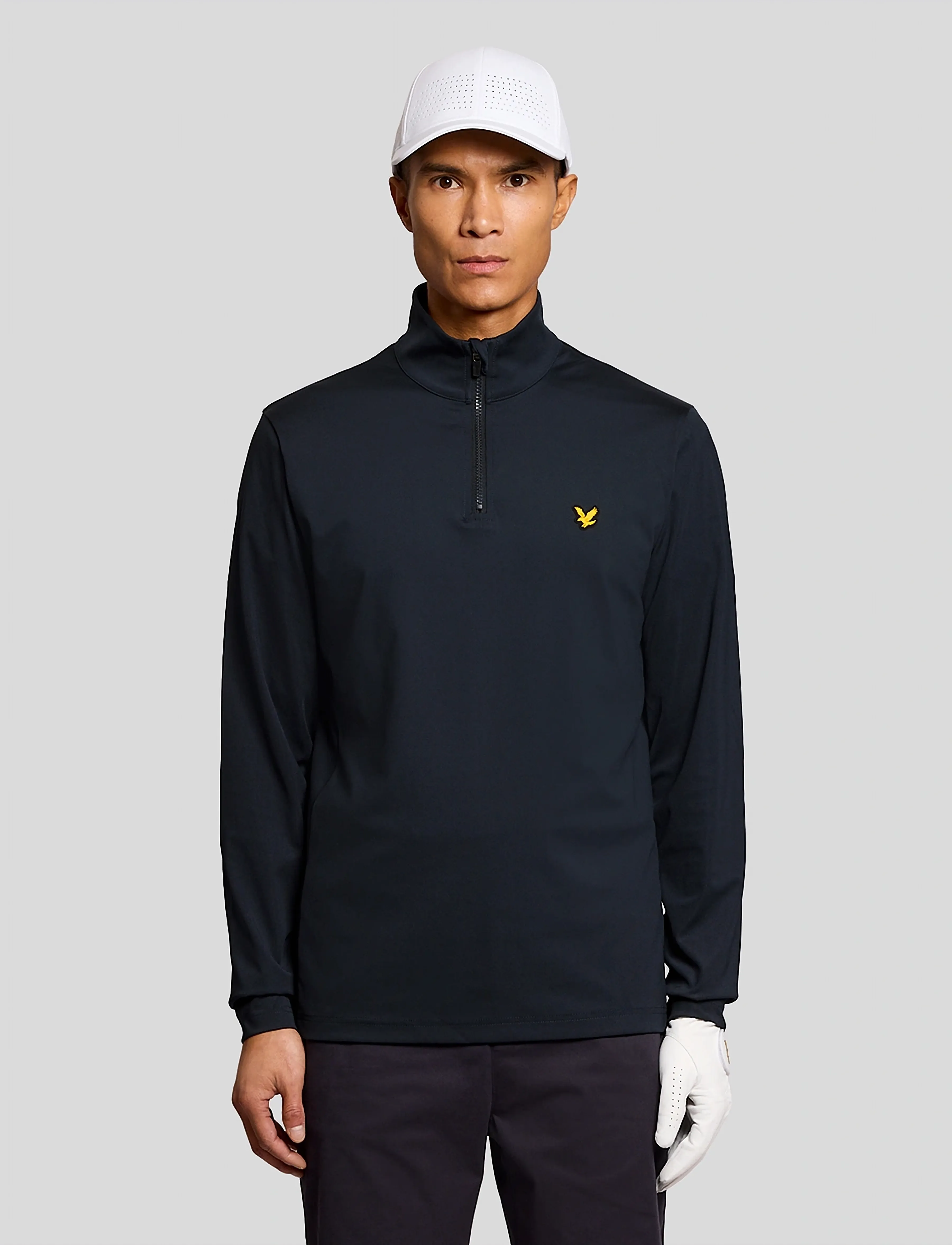 Lyle & Scott Sport Golf Core Quarter Zip Midlayer, Mænd, Quarter Zip Mellemlag, Navy, Str: M