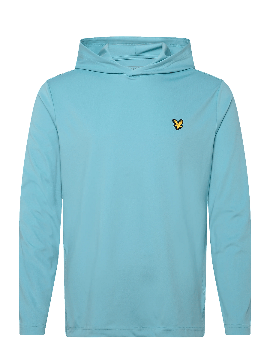 Lyle & Scott Sport - Golf Core Midlayer Hoodie - oberteile - 661 aquamarine blue - 0